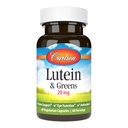 Carlson - Lutein & Greens, 20 mg, Visjon støtte og øye funksjon, Antioksidant, 60 vegetariske kapsler