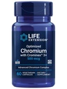 Livsforlengelse optimalisert krom med Crominex 3+ 500 mhg, metabolisme helse, sunn balanse, vegetarisk, glutenfri, ikke-GMO, 500 mhg, 60 vegetariske kapsler