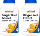 Nutricost Ginger Root Extract 550 mg, 240 kapsler (2 flasker)