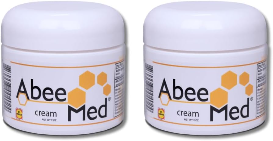 AbeeMed Bee Venom Cream - Naturlig Apitoxin med Bee Pollen, Kamille, Menthol - Bee Venom Joint Cream for Muskel, Bein og Joints, Rask lindring, Sprains, Strains - Ekstra styrke Formula - 2oz