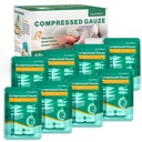 8 Pakker Sterile Kompressert Gause med Z-Folded - Sår Gauze for Bleed Stop, 4,5" x 4,1 Yards, 6-Ply - for førstehjelpssett,Medical Trauma Kit, IFAK utstyr påfyll