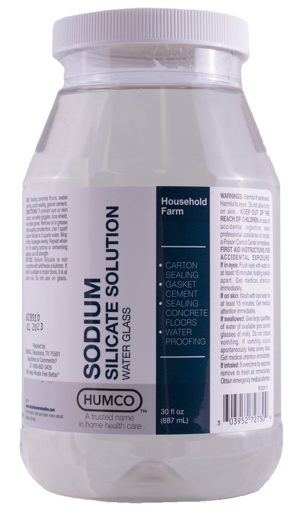Humco Natriumsilikatløsning 30 oz, vannglass.