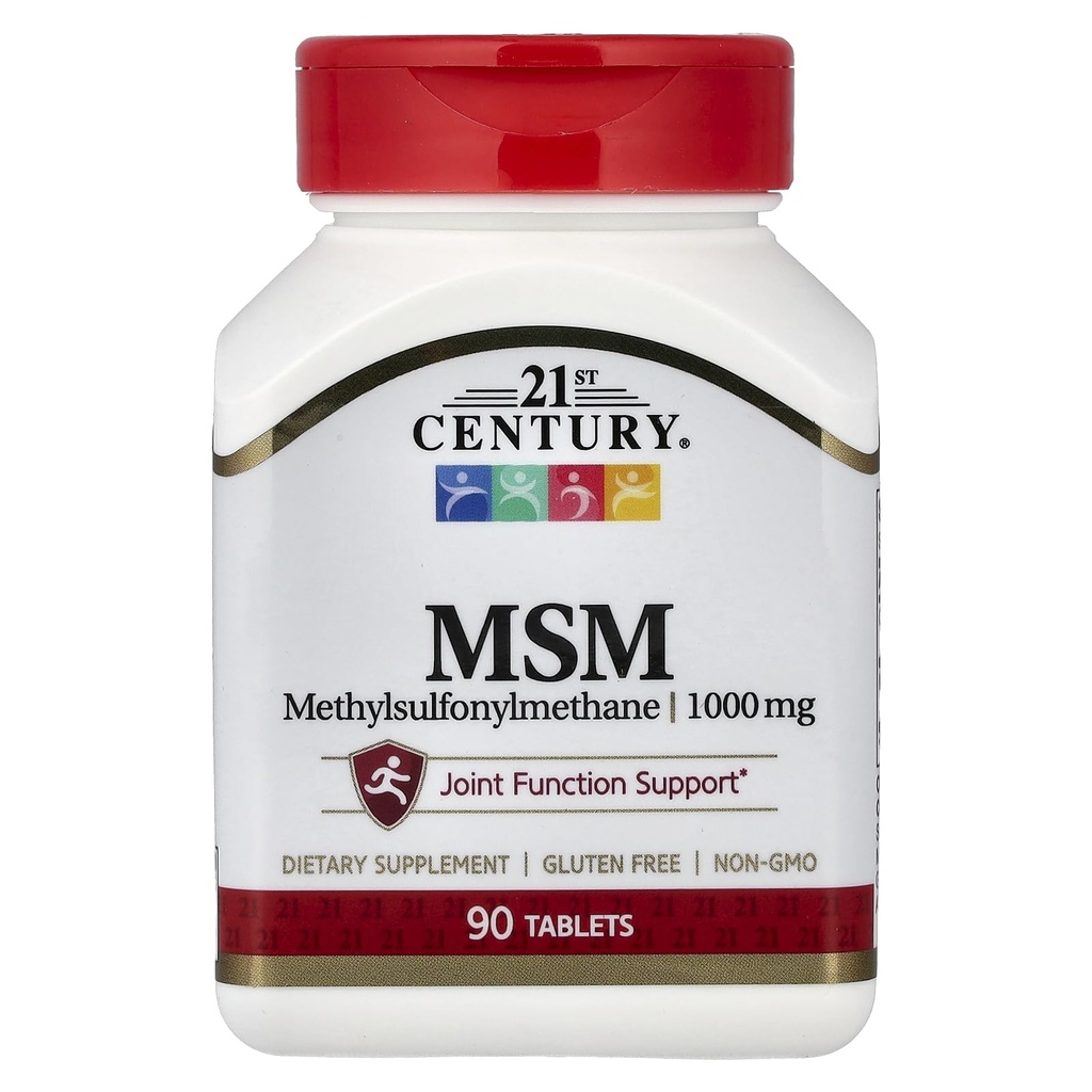 21. århundre MSM, 1000 mg, 90 tabletter