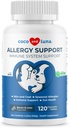 Allergi støtte for hunder - 120 Chewable tabletter - med vitamin C, Omega 3 og kolostrum - kløe relief, Allergi relief for hunder, hud sother - med probiotika for immunsystem helse