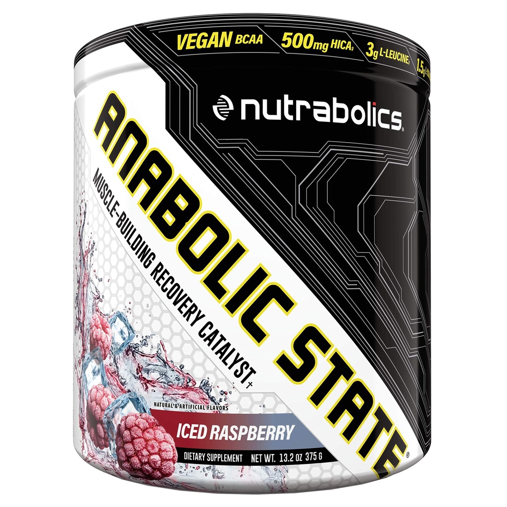 Nutrabolics Kosttilskudd Anabol State Iced Raspberry 375g (30 Serveringer)