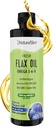 NaturalSlim Flaxfrø olje flytende frisk smak Flax olje organisk kaldt presset & høy i Omega 3 6 9 fettsyre Flax frø Supplement for sunne celler, hår, hud, & negler - fersk smak 16 fl. Oz.