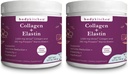Body Kitchen Collage og 250 mg Elastin Supplement til hjelpetegn for aldring, støtte hud helse og elastisitet, Færre Wrinkles, Uflavorert pulver, smaksløs, odorløs, fargeløs, 30 serveringer (2 pakke)