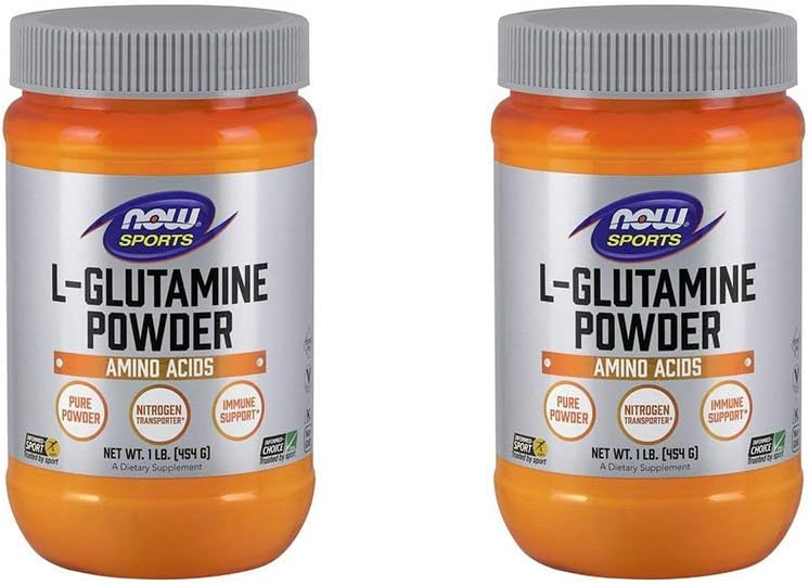 NU Mat L-Glutamin Pure Powder, 16 Ounce (pakke med 2)