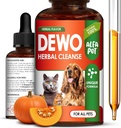 Cat & Dog Herbal Broad Spectrum Cleanser – flytende rensing for valp & kitten – Digestiv støtte og bedre ernæring absorpsjon for kjæledyr – Wormwood, Pumpkin Seeds og Carrot i komposisjonen – 2 Oz