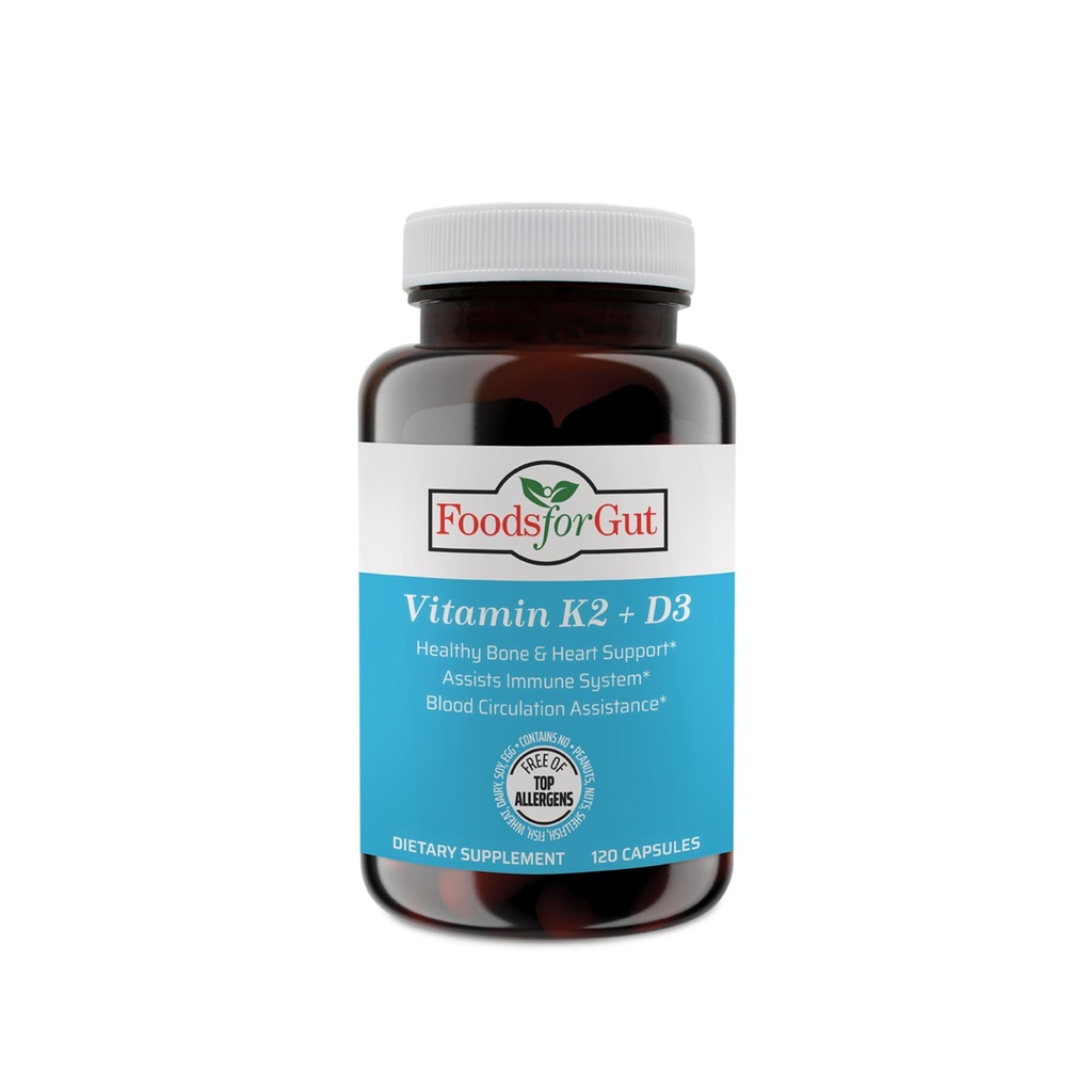 Vitamin K2 (MK7) D3 & BioPerine® Svart Pepper Ekstrakt | 120 Kapsler | Gratis fra topp Allergens | Bone Helse | Helse og energi støtte |