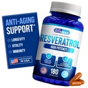 Vi liker vitaminer Resveratrol 1000mg per servering - 180 lett å svelge Veggie Capsules - naturlig Resveratrol Supplement 1000mg - Antioksidant Supplement hjelper støtte anti-aldring og immunsystem