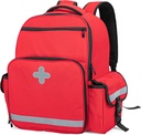 CURMIO Emergency Medical Backpack Tom, First Responseer EMT Bag for EMS, Camping, Vandring, Hjem Helse, Feltturer, Rød (Bag Only, Patented Design)