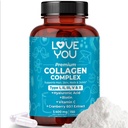 Kjærlighet Du Premium Collagen Complex – Typer I, II, III, V & X – Hår, Hud, Nagler, Joints & Gut Support – Hydrolysert Bovine Collagen Peptider – Grass-Fed, Ikke-GMO, 120 Kapsler, USA laget