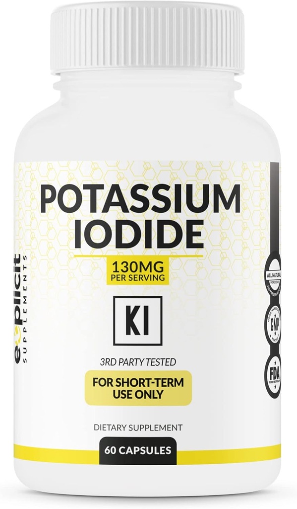 Kalium Iodide 130mg Dose - 30 Serveringer - Thyroid Støtte & Forsvar