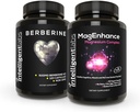 Intelligent Labs 2-i-1 Bundle av MagEnhance Magnesium Supplement (Magnesium L-Treonate Complex med Mg Glycinate og Mg Taurate) og Max Styrke Berberine 500MG Kapsler
