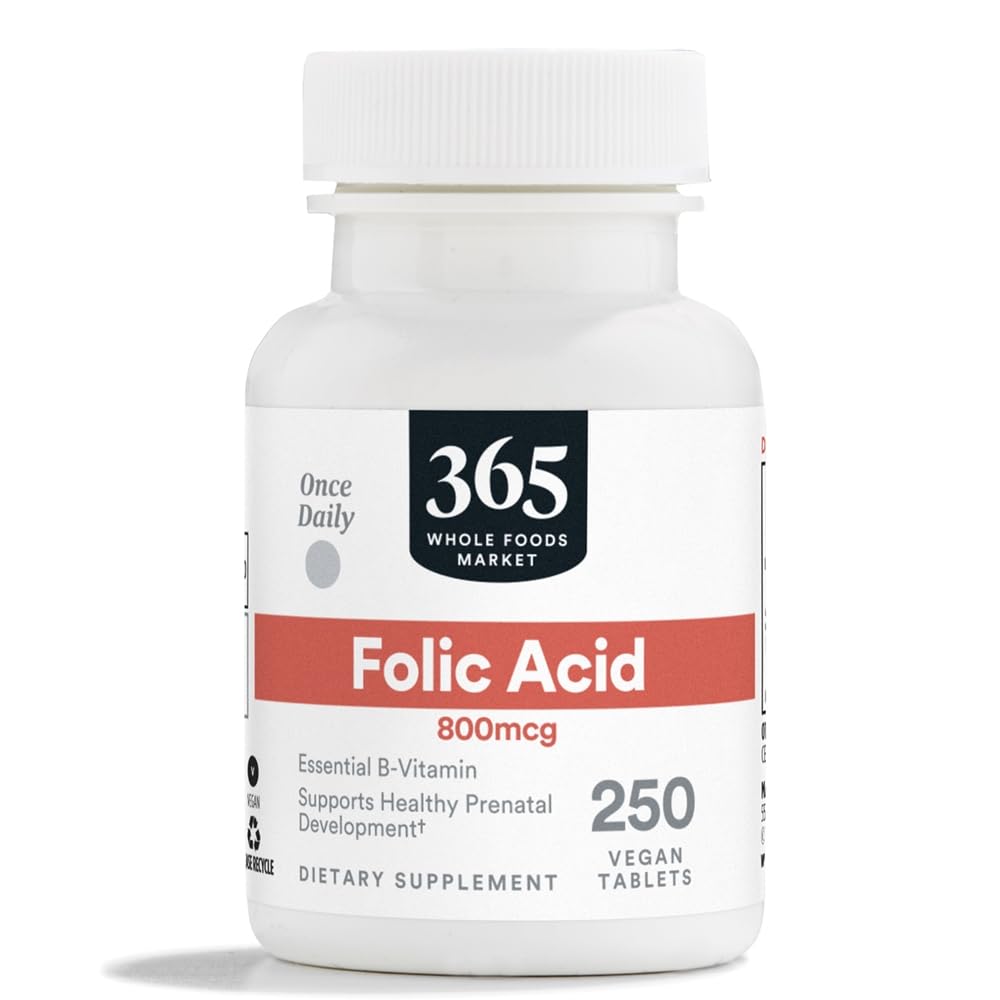 365 av hele matmarkedet, Folinsyre 800mcg, Vegansk, 250 tabletter