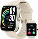 TOZO 2025 Ny oppgradert smart klokke for menn kvinner for iPhone & Android, 1.83" Fitness Tracker Bluetooth Call [Answer / Make], IP68 Vanntett søvnmonitor, 100 + Sportsmoduser Gull