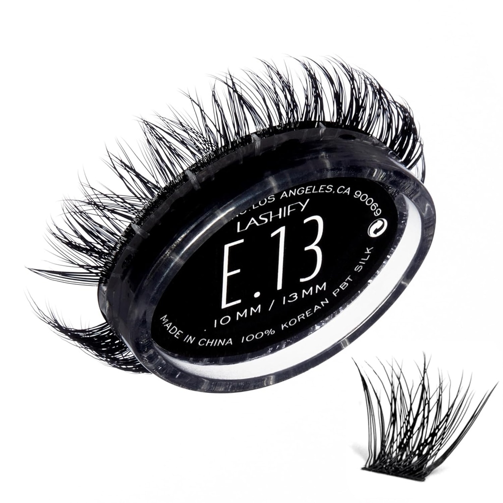 Lashify Ekstreme 13mm Gossamer DIY Eyelash utvidelser Påfyll, svart, enkle falske visker å legge til trekantet volum