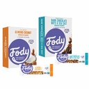 Fody Foods Snack Bars Variety Pack, 1.41 Oz (pakke med 24), Almond Coconut & Dark Chokolade Nuts & Sjø salt, Proteinbarer, Lav FODMAP, Gut & IBS Vennlig, Vegansk, Laktofri, Ikke-GMO, Glutenfri