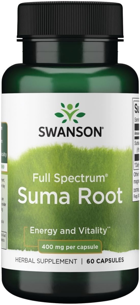 Swanson Full Spectrum Suma Root 400 Milligrams 60 Kapsler