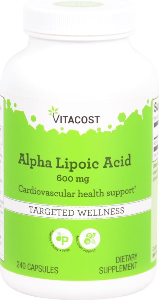 Vitacost Alpha Lipoic Acid - 600 mg - 240 kapsler
