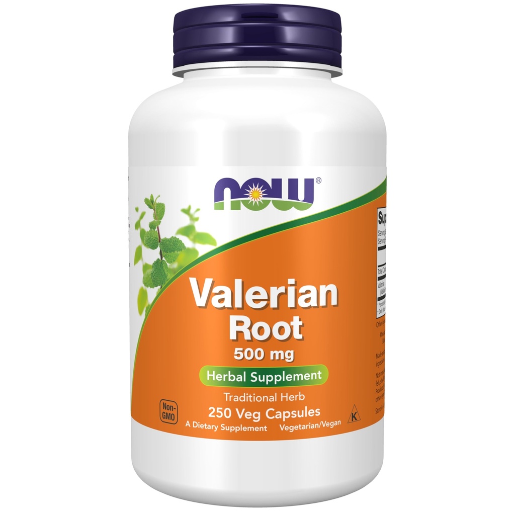 NÅ Mattilskudd, Valerian Root (Valeriana officinalis) 500 mg, Herbal Supplement, 250 Veg Kapsler