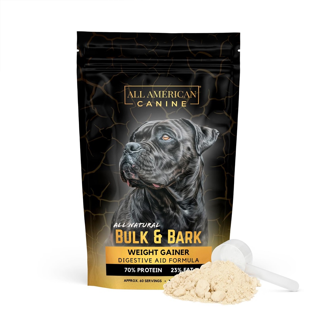 Hundevekt gevinster + Digestive Aid Formula, Natural Health Supplement Food Topper, Vektforsterkning Kosttilskudd for hunder, & Hund Muskelbuilder - 60 Serveringer