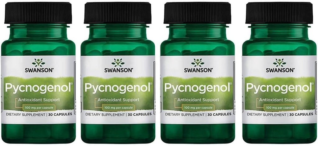 Swanson Pycnogenol 100 Milligrams 30 Kapsler 4 Pack