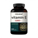 NatureBell Vitamin E Oil Softgels, 1000 IU Per Serving, 300 piller essensielle antioksidant kosttilskudd, enkelt absorbert form – støtter huden, hjertet, og immun helse – ikke-GMO