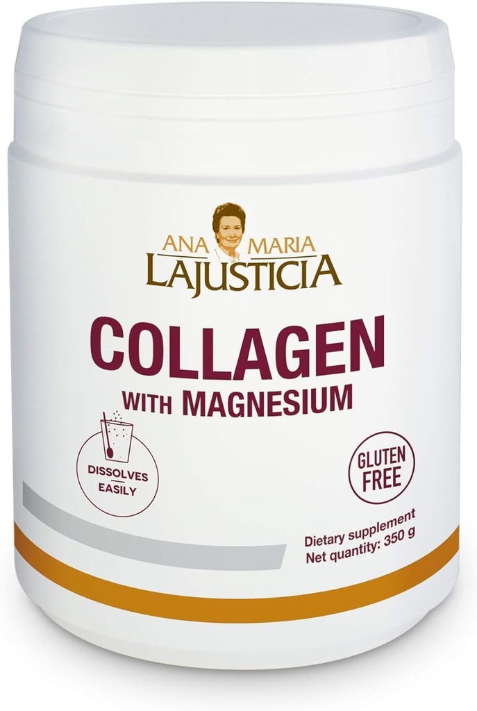 Ana Maria Lajusticia kollagen med magnesium pulver (350g naturlig smak)