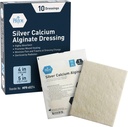 Med PRIDE Sølv Kalsium Alginate Sår Dressing, 10-Pack | Høyt Absorbent, Nonstick, Seaweed, Enkel fjerning (4''' x 5'' Silver)