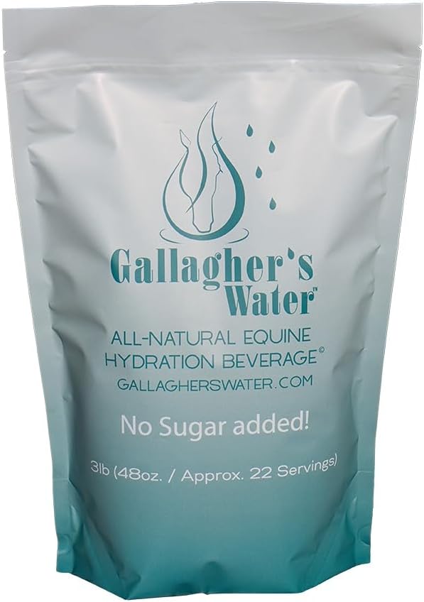 GALLAGHER'S WATER All-Naturlig Equine Hydration Drink, Naturlig Flavor Enhancement Powder Bland med Electrolytes og Trace Minerals Designet for å oppmuntre hester til å drikke vann, Ingen sukker lagt til!