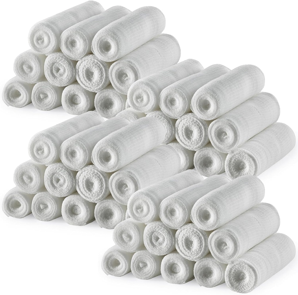 Medca Gauze Bandage Rolls - 48 Pack, 4 i x 4.1 Yards, Medisinsk Grade Gauze og Stretch Bandage for sårkjole og førstehjelpssett