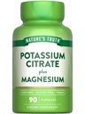 Naturens sannhet Kalium Magnesium Citrate Kapsler | 90 greve | Vegansk, ikke-GMO & Glutenfri Supplement