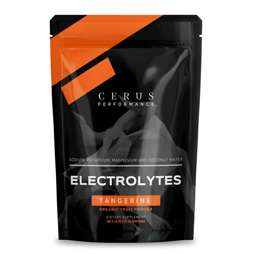 Cerus ytelse Electrolyte pulver - Tangerine Flavor, 30 serveringer, null sukker, kokosvann pulver og ekte frukt, utholdenhet og gjenoppretting