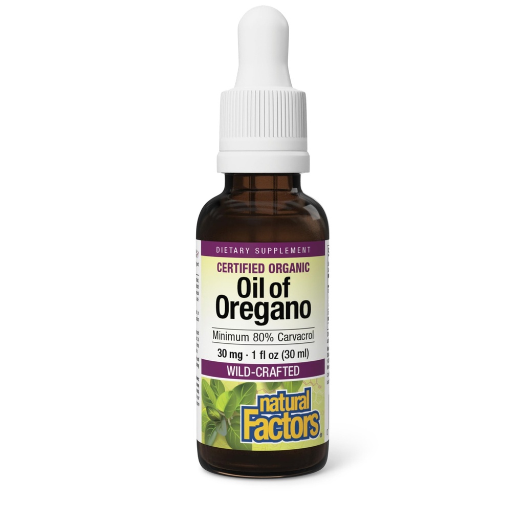 Naturlige faktorer Oregano olje - Flytende Antioksidant støtte Supplement for immunstøtte - lett Svelge Helse Supplement med ikke-GMO & Glutenfri formel - 1 fl oz