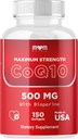 Dr. JOEL'S MOM Nutrix CoQ10 500mg – Cellular Energy Production Support – Beste absorpsjon med Bioperine – 150 Softgels – Laget i USA