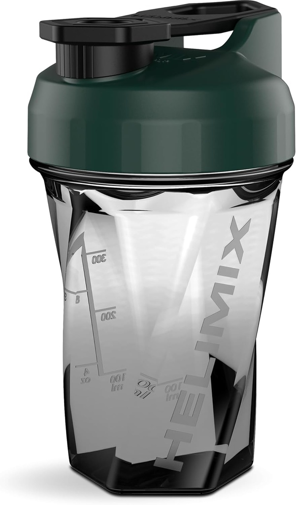 HELIMIX 1.5 Vortex Blender Shaker Flaske holder opptil 20 oz | Ingen blandingskule eller Whisk | USA laget | Bærbar pre trening Whey Protein Drink Shaker Cup | Blander Cocktails Smoothies Shakes | Topp Rack Trygg