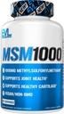 Evlution Nutrition MSM1000-1000 MG Metylsulfonylmetan Supplement - Felles helsestøtte - Cartilage Supplement - Vegan + Ikke-GMO MSM Kapsler - 60 Serveringer
