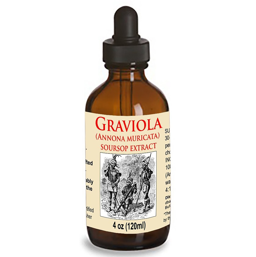 Organic Graviola flytende sursop ekstrakt 4 oz Wildcred Tinktur (Annona Muricata) : immunsystem booster (4oz)