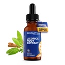 Biomatrix Licorise Root Extract (1200 drops 2 fl oz) mer aktiv ingrediens enn konkurrerende merker (0,87 mg Glycyrrhizin per dråpe), færre doser som trengs, konsentrert, hev kortisol, energi