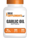 BulkSupplements.com hvitløk Olje Softgels - Alders hvitløk Supplement, Odorless - Glutenfri, 1 Softgel per servering (10mg), 365 Count (Pack of 1)