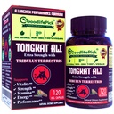 Ekstra styrke Tongkat Ali med Tribulus Terrestris. Kraftig (100:1) Longjack/Tongkat Ali Extract. 120 Veg Capsules Tongkat Ali for menn.All naturlig, ikke-GMO, Vegan, Ingen stearate, Ingen ris pulver