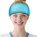 Migraine Relief Cap,Soothing Hodepine Migraine Hat Ice Head Wrap, Hangover Cap Face Mask Kald Kompresjon for tentisjon,Puffy Eyes, Stress,Sinus,Ice Blue