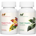Daglig frukt og grønnsaker Supplement for voksne - Super frukter og grønnsaker Supplement med 37 forskjellige supermatvarer for generell helse og immunstøtte - Ikke-GMO og Vegansk (30 serveringer)