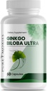 Ginkgo Biloba og Ginseng Brain Dietary Supplement støtter hjernefunksjon, minne, mental varsling, alt naturlig, forbedre blodsirkulasjon