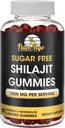 Sukker Gratis Shilajit Gummies (1000mg Servering) - Naturlig Himalayan Organic Fulvic Acid Shilajit Supplement for menn og kvinner -60 Gummy Chews