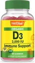 VelJa Økologisk vitamin D3 2.000 IU (50mg) Gummier - støtter bein, muskelstyrke og immunitet - Ikke-GMO, Glutenfri - USDA Organic - Naturlige Flavors - 60 Gummier