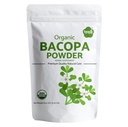 Iyasa Holistics Organic Bacopa Powder (Brahmi Leaf), Certified Organic Ayurveda Superfood, Hår og Brain Tonic, Forseglbar Pouch av 8 oz