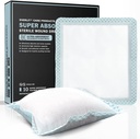 ALLELIT Super Absorbent kjole for sårpleie | Nonstick Myk kirurgisk Gauze Pad for tungt utdøende sår | Stor sterile ikke-klebende bandasje for rask healing sårpleie | Pakke med 10 (6" x 6")